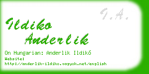 ildiko anderlik business card